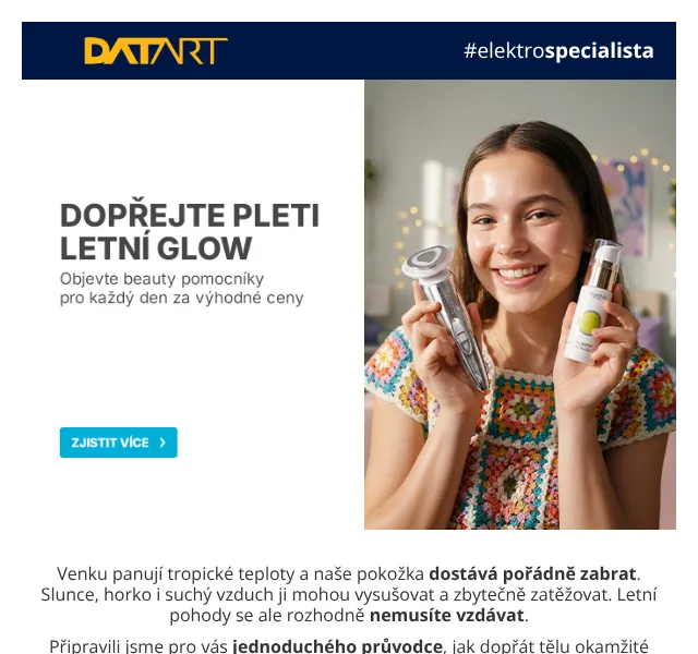 DATART: Péče o pleť a tělo v létě – červenec 2026 | Nuslet.cz
