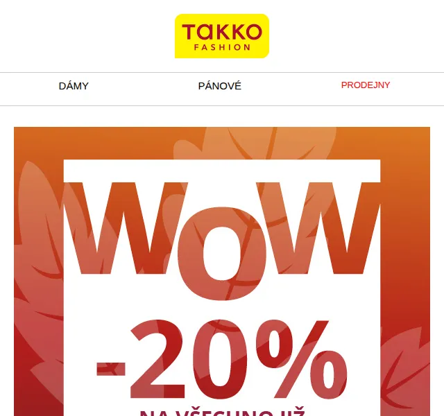 Takko Fashion: 20% sleva na již zlevněné zboží – červen 2026 | Nuslet.cz