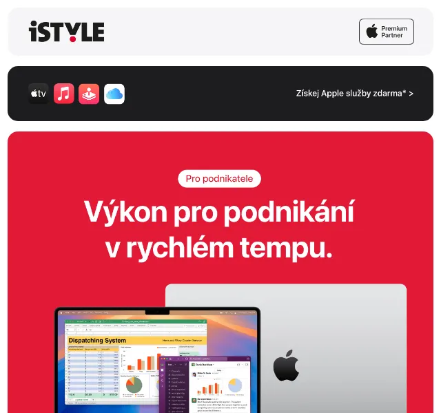 iSTYLE: Nový MacBook Pro s Cashbotem od 16 664 Kč/měsíc – červenec 2026 | Nuslet.cz