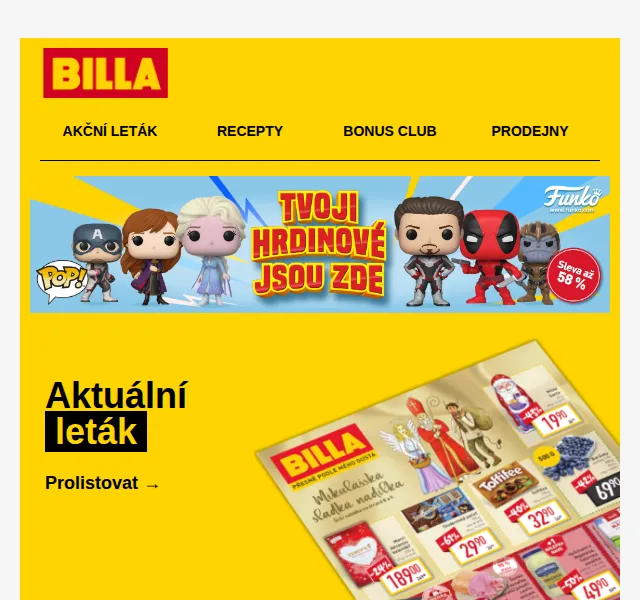 Billa: Black week až 62 % – maso, sladkosti – červen 2026 | Nuslet.cz