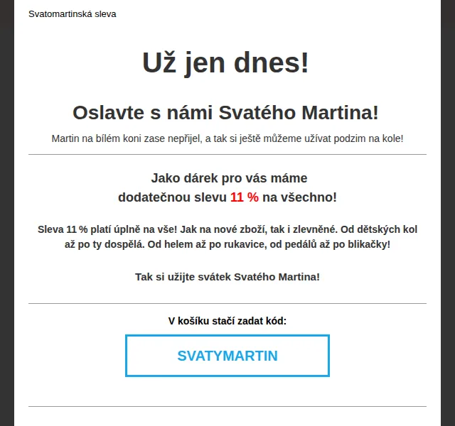 Bikero: 11% sleva na všechno – listopad 2026 | Nuslet.cz