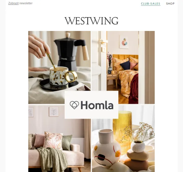 Westwing: HOME STAGING se značkou Homla – červenec 2026 | Nuslet.cz