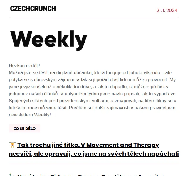 CzechCrunch: Digitální občanka, startupový přehled CC25 – červenec 2026 | Nuslet.cz