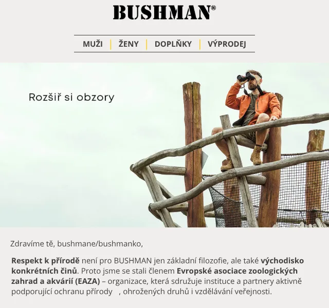 BUSHMAN: Letní slevy až 60 % – červenec 2026