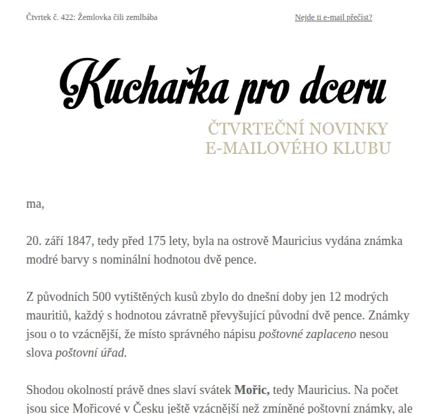 Florentýna - Kuchařka pro dceru: Recept na legendární žemlovku – červen 2026 | Nuslet.cz