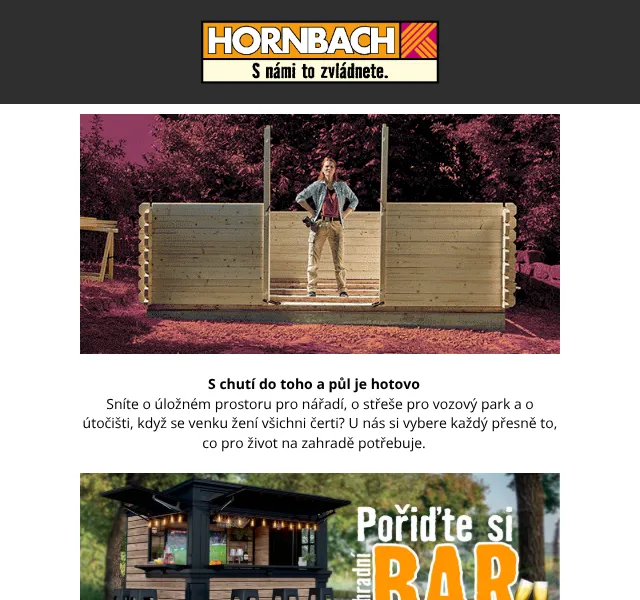 HORNBACH: Zahradní domky a přístřešky – květen 2026 | Nuslet.cz