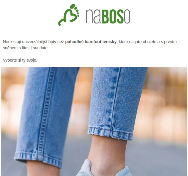 naBOSo: barefoot tenisky a baleríny do 2 000 Kč – červenec 2026 | Nuslet.cz