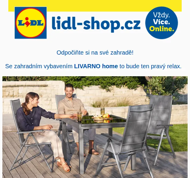 Lidl: Zahradní nábytek LIVARNO home se slevou až 20 % – červen 2026 | Nuslet.cz