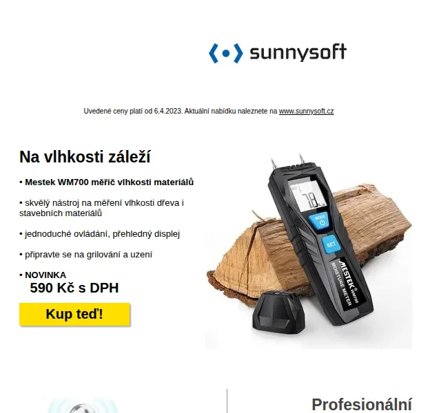 Sunnysoft: Velikonoční hody novinek – měřiče vlhkosti, auto kamery i difuzéry – červen 2026 | Nuslet.cz