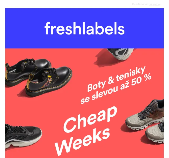Freshlabels: sleva až 50 % na boty – červen 2026 | Nuslet.cz