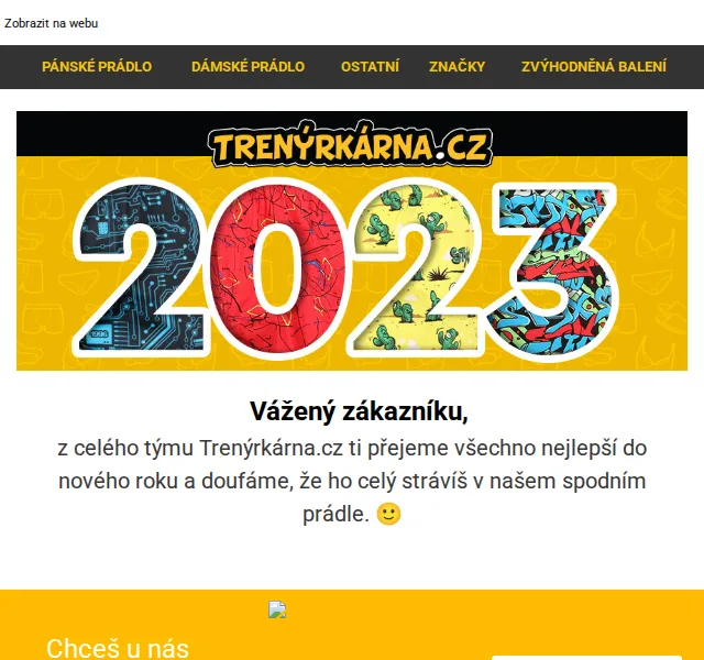 Trenýrkárna.cz: PF 2023 – přání + blog o termoprádle – červen 2026 | Nuslet.cz