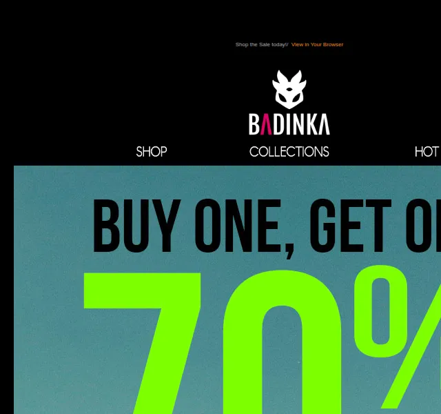 BADINKA: Buy 1 Get 1 sleva 70 % na body a legíny – červen 2026 | Nuslet.cz