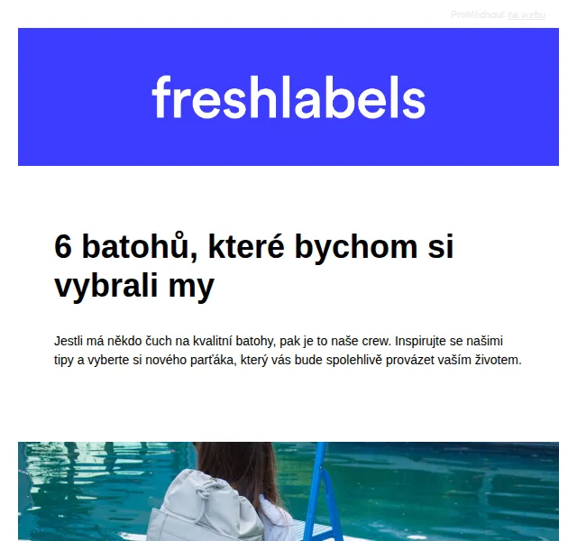 Freshlabels: batohy s extra 10% slevou na poslední velikosti – červen 2026 | Nuslet.cz