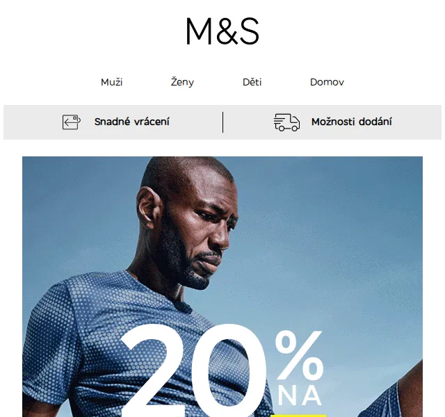 Marks and Spencer: 20% sleva na sportovní oblečení – červen 2026 | Nuslet.cz
