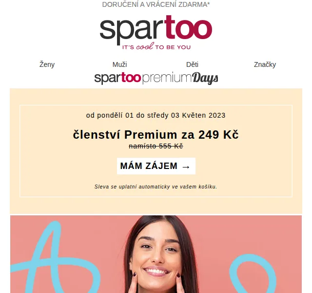 Spartoo: Premium členství za 249 Kč – červenec 2026 | Nuslet.cz