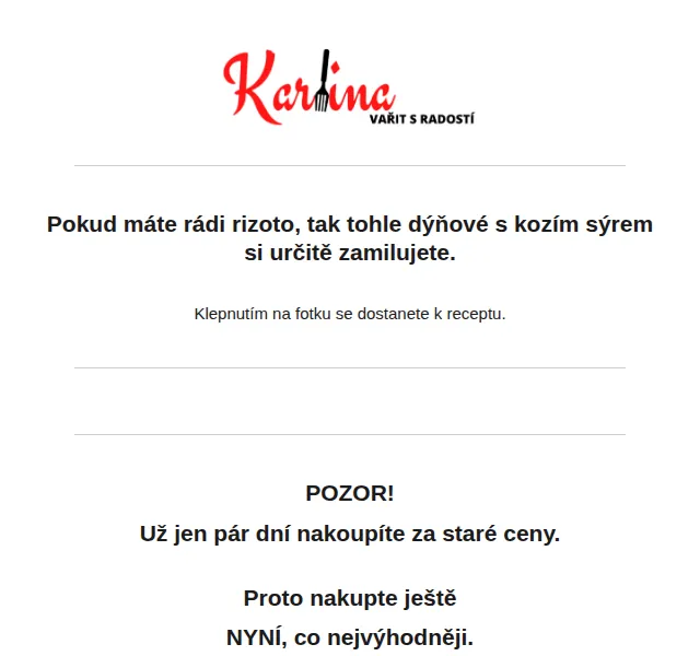Karlina CZ: Dýně a podzimní kuchařské potřeby – červenec 2026 | Nuslet.cz