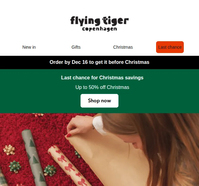 Flying Tiger Copenhagen: sleva až 50 % na Vánoce – prosinec 2025 | Nuslet.cz