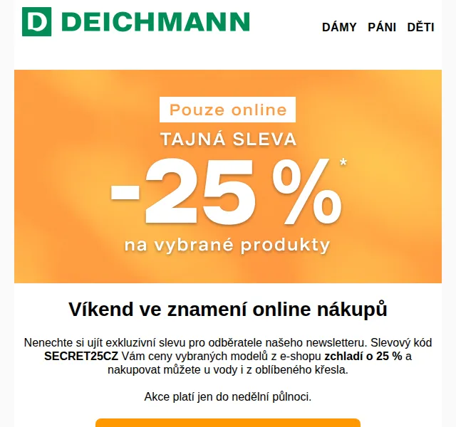 DEICHMANN: sleva 25 % na letní boty – červenec 2026 | Nuslet.cz