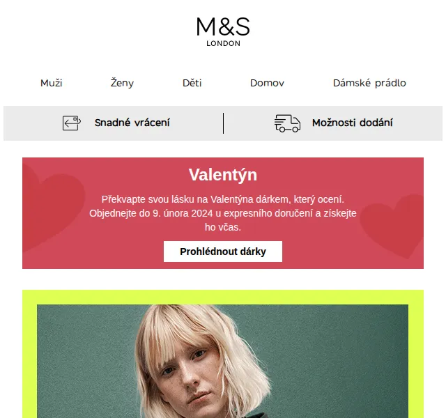 Marks and Spencer: Valentýnské dárky a zimní kolekce – červenec 2026 | Nuslet.cz