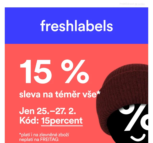 Freshlabels: Extra 15% i na zlevněné zboží – červen 2026 | Nuslet.cz
