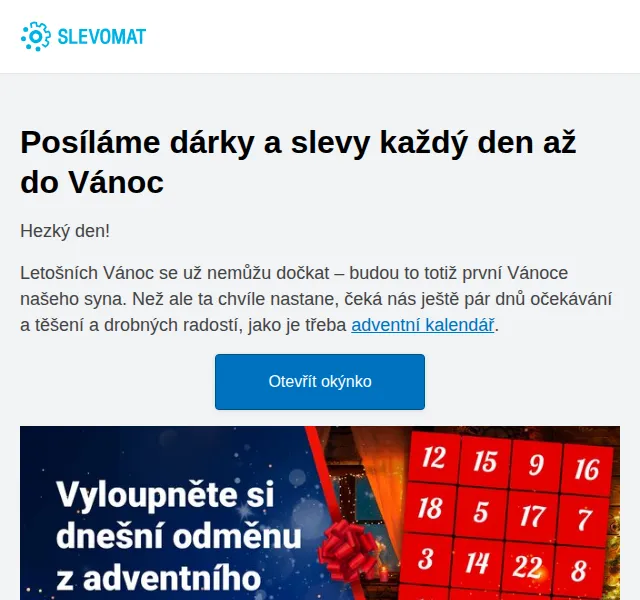 Slevomat: Adventní dárek a sleva denně – prosinec 2026 | Nuslet.cz