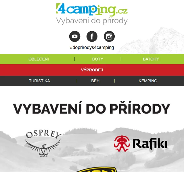 4camping: Vybavení do přírody v prázdninové akci – červen 2026 | Nuslet.cz
