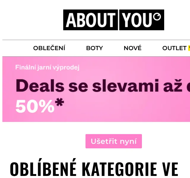 ABOUT YOU: Slevy až do 50 % – květen 2026 | Nuslet.cz