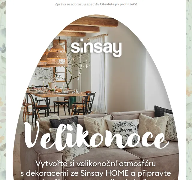 Sinsay: Velikonoční HOME kolekce – červenec 2026 | Nuslet.cz