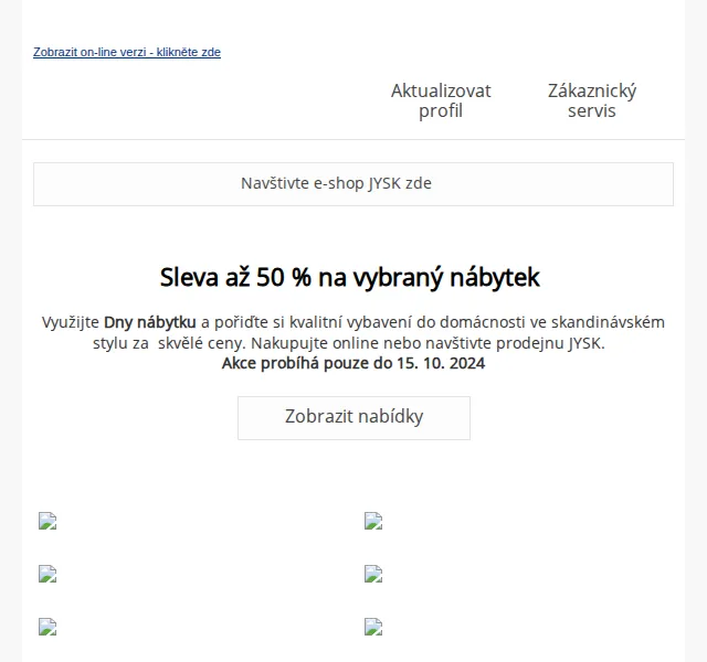 JYSK: Dny nábytku – sleva až 50 % – červenec 2026 | Nuslet.cz