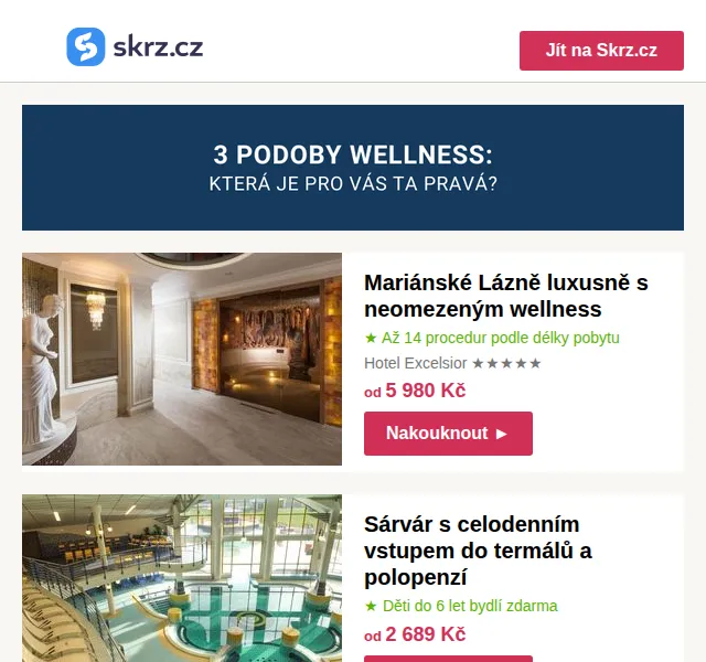 Vánoce na Skrz: Wellness pobyty s procedurami – červen 2026 | Nuslet.cz