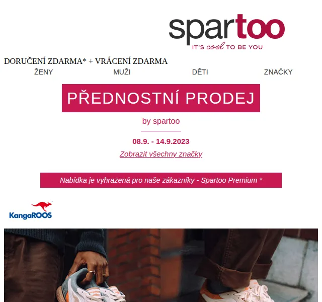 Spartoo: Až -50% Kangaroos, Adidas Sportswear a G-Star Raw – červenec 2026 | Nuslet.cz