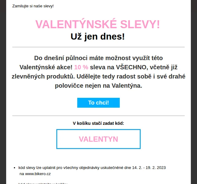 Bikero: Poslední šance 10 % sleva – únor 2023 | Nuslet.cz