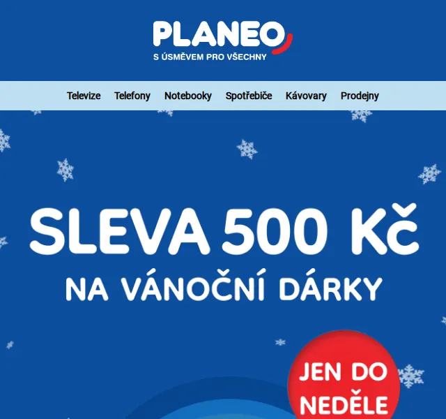 Planeo: Sleva 500 Kč na dárky nad 3 500 Kč – červen 2026 | Nuslet.cz