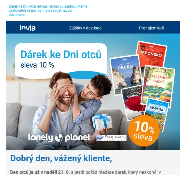 Invia: 10 % sleva na Lonely Planet průvodce – červen 2026