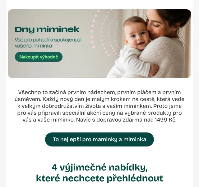 Pilulka.cz: Dny miminek se slevami až 36 % – červenec 2026
