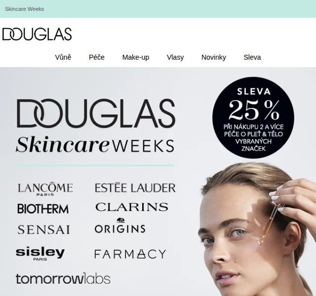 Douglas CZ: Skincare Weeks – sleva až 25 % – červen 2026 | Nuslet.cz