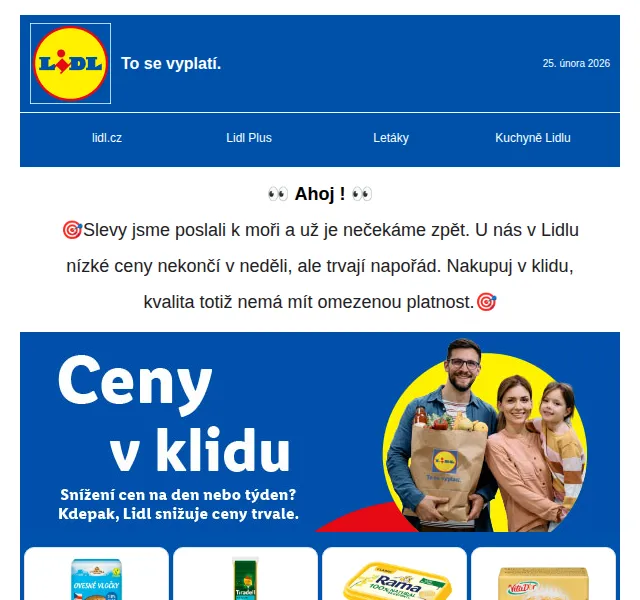 Lidl: slevy až 50 % na potraviny a zahradní vybavení – březen 2026