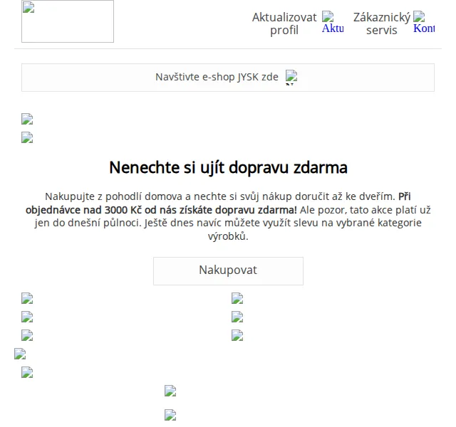 JYSK: Sleva na vybrané kategorie a doprava zdarma nad 3000 Kč – červenec 2026 | Nuslet.cz