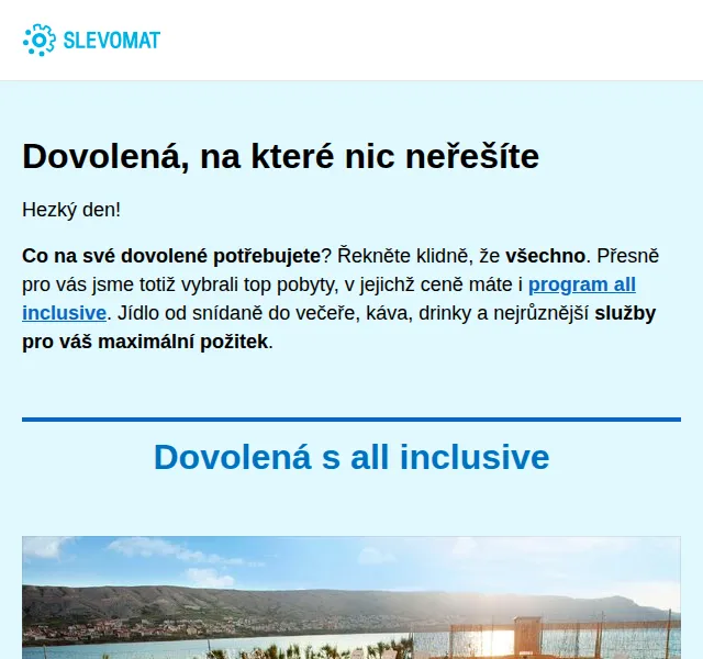Slevomat: All inclusive pobyty – červenec 2026 | Nuslet.cz