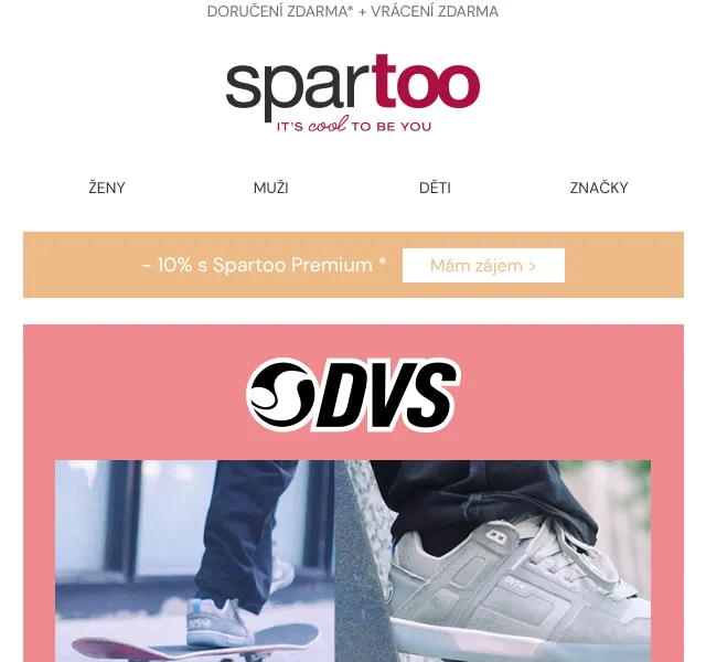 Spartoo.cz: Obuv DVS, Mizuno, Lacoste — Doručení zdarma