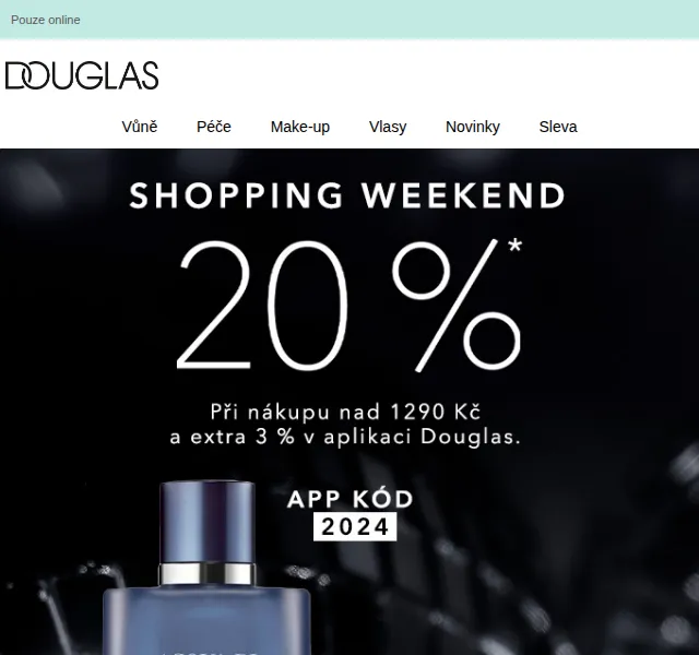 Douglas CZ: 20% sleva a dárky k nákupu – červenec 2026 | Nuslet.cz
