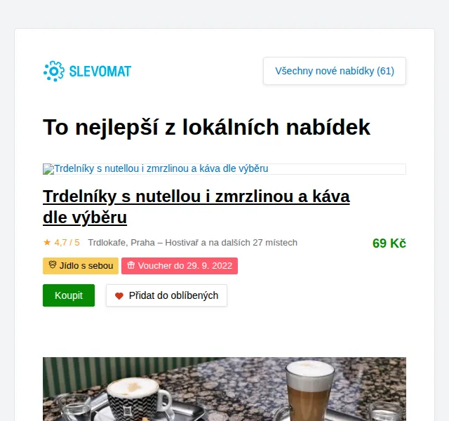 Slevomat: Káva s dortem v Grand Cafe Orient – červen 2026 | Nuslet.cz