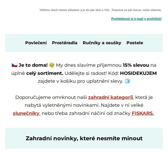 Výprodej povlečení: 15% sleva na vše – červenec 2026 | Nuslet.cz