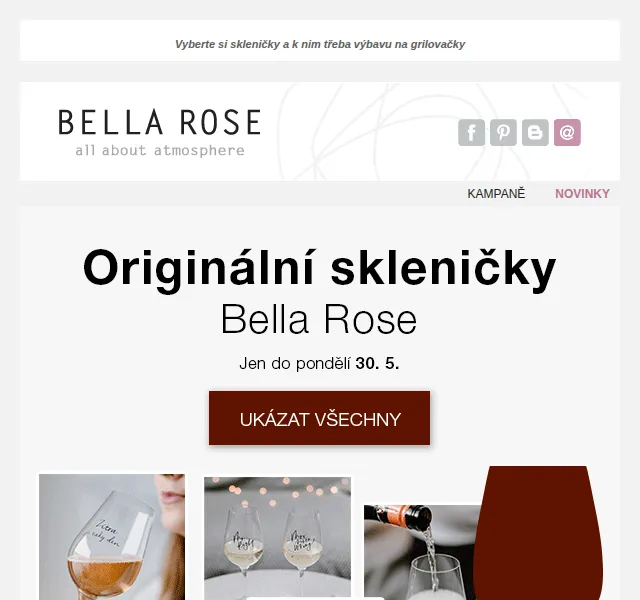 Bella Rose: skleničky 2+1 ZDARMA – červen 2026 | Nuslet.cz