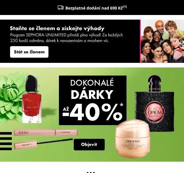 Sephora: až -40 % na dárky – květen 2026 | Nuslet.cz