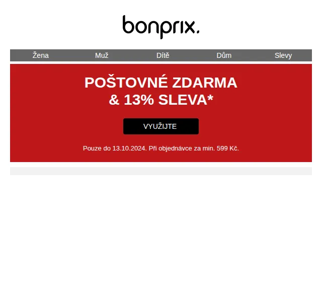 bonprix: Poštovné zdarma a 13% sleva – červenec 2026 | Nuslet.cz
