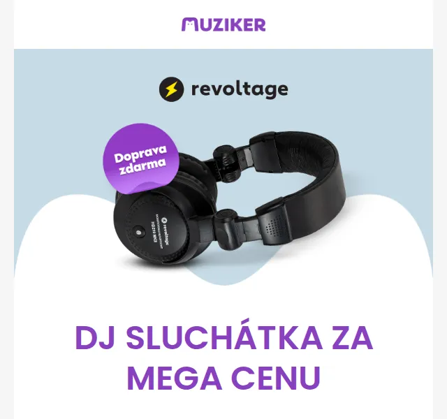 Muziker: DJ sluchátka Revoltage HD210 MKII – červenec 2026 | Nuslet.cz