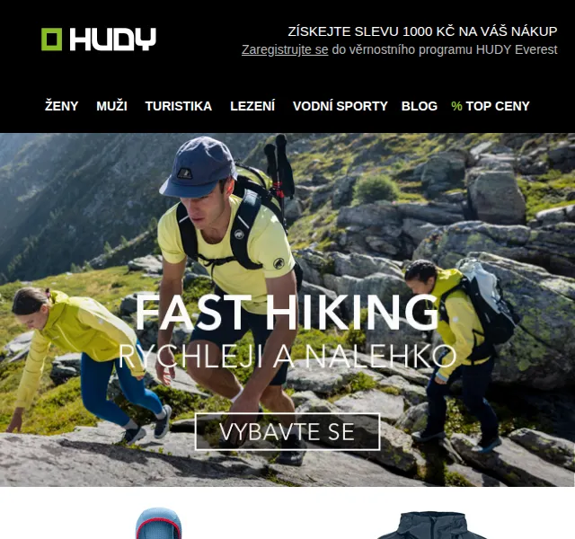 Hudy: Ultralight vybavení – Fast Hiking sleva do 1000 Kč | Nuslet.cz