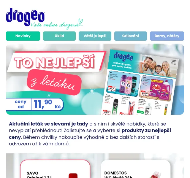 Drogeo: akční leták s drogistickým zbožím – červen 2026