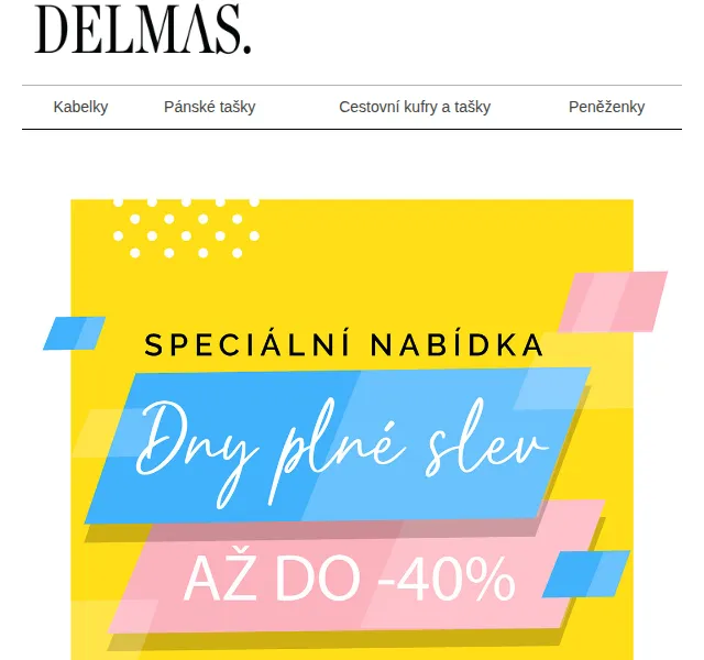 Delmas: sleva až 40 % na kabelky a tašky – září 2023 | Nuslet.cz